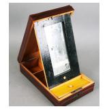 Antique paint decorated wooden shaving box