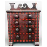Antique miniature chest of drawers