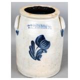 Antique decorated stoneware jar stamped ?Cowden &