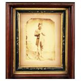 Antique framed Civil War soldier photo