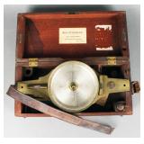 Antique ?W & L.E. Gurley? brass surveyors compass