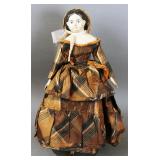 Antique painted Composition & Wood Doll