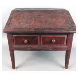 Antique child?s/miniature wooden slant top desk
