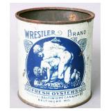 A VERY RARE early ?Wrestler Brand? tin litho one