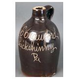 Small antique ?Shickshinny PA? stoneware whiskey