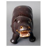 Antique Schoenhut painted/jointed hippopotamus