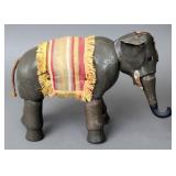 Antique Schoenhut painted/jointed elephant circus