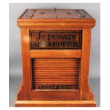 Antique J.P. Coats oak case counter top thread