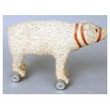 Antique pull toy bear