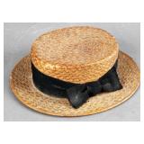 A rare antique miniature/salesman sample straw hat