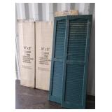 4 Boxes of Green Vinyl Shutters