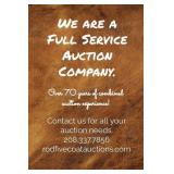 We are a Full Service Auction Company