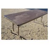 6 Ft. Brown Folding Table