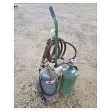 Torch Cart w/ Uniweld Torch, Gauges