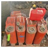 5 Jerry Cans/ 1 Plastic Fuel Jug