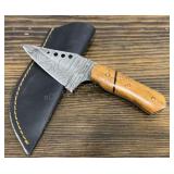 Handmade Damascus Knife & Sheath