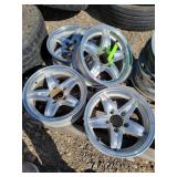 Set of 4 Aluminum Trailer Wheels