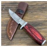 Handmade Damascus Knife & Sheath