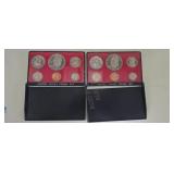 2-- 1973 Proof Sets in Boxes