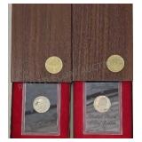 2- 1971 Eisenhower Proof Dollars in Boxes