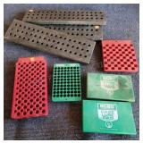 Box of Reloading Case Holders, Lube Pads