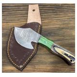 Handmade Damascus Knife & Sheath