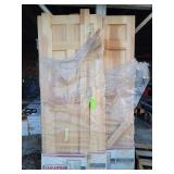 2 Solid Wood Doors W/Jams