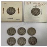 8 - Mercury Dimes 1917-1945