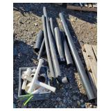 Variety of Black PVC Pieces & Crate of PVC Pieces