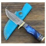 Handmade Damascus Knife & Sheath