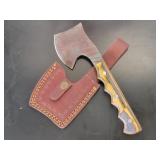 Damascus Steel Knife w/ Sheath