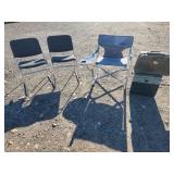2 Tackle Boxes/ Folding Fishing Chair w/ Table