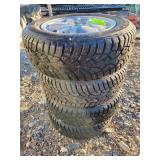 4-- 195/65R15 Studded Now Tires on Wheels