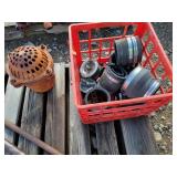 Crate of Plumbing Adaptors w/ Metal Adaptor