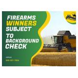 Firearm Winners Subject to Background Check