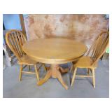 Small Drop Leaf Table w/ 2 Chairs