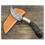 Handmade Damascus Knife & Sheath