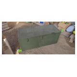 Wooden Foot Locker - Army  Green