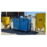 Kobelco Twin Screw Compressor & 2 Sandblast Tanks