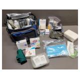 Blue Cooler w/ First Aid Items
