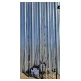 7 Fishing Poles w/ Tackle Box