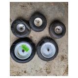 3- Gate Tires/ 2 Wheel Barrow Tires