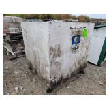 White Oil Tank with Wheels