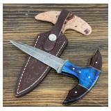 Handmade Damascus Knife & Sheath