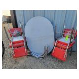 Vintage Table & 4 Coca Cola Chairs
