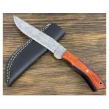 Handmade Damascus Knife & Sheath