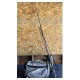 4 - Fishing Rods w/ Tackle Box