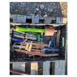 Crate of Yard Tools & Accessories