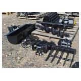 11 Pieces Mini Excavator Attachments