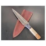 Damascus Steel Knife w/ Sheath